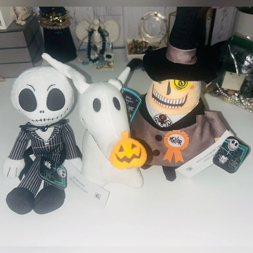 Nightmare Before Christmas Plushies Stuffed New W/ Tags
